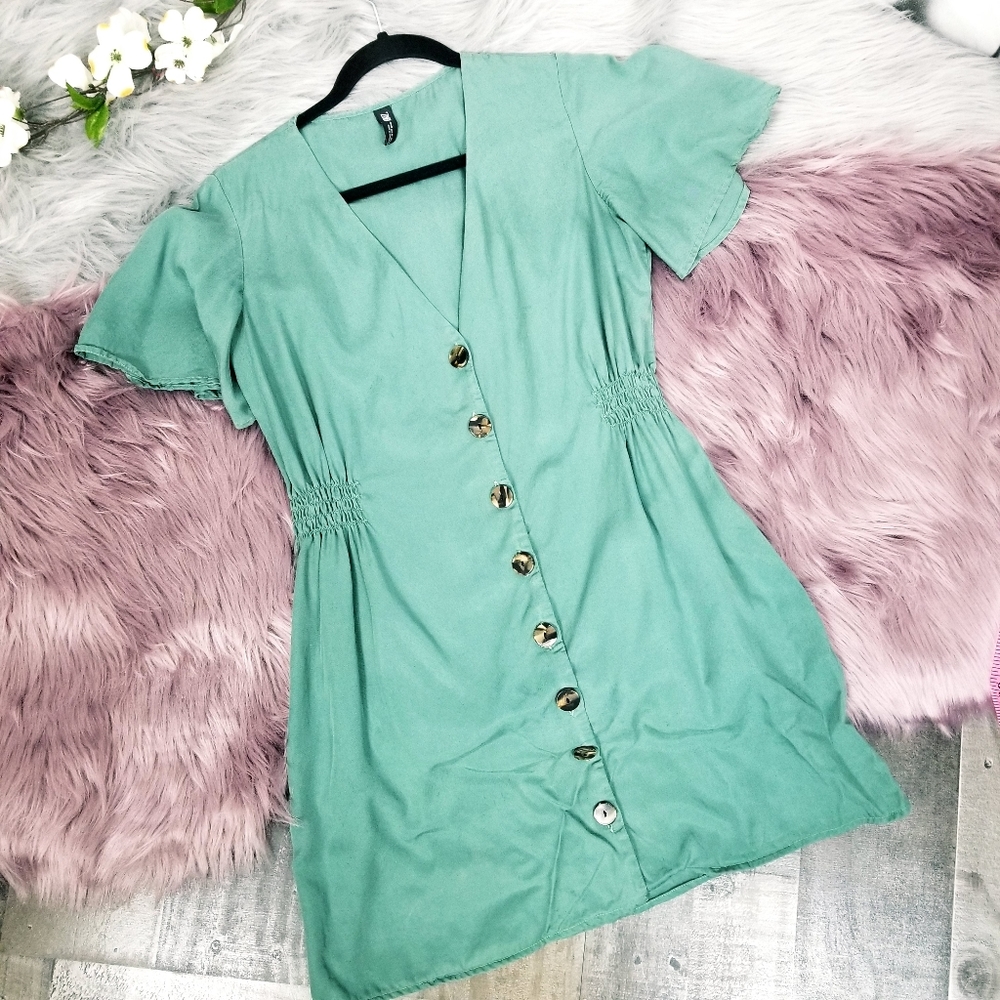 Zara button-down mini dress